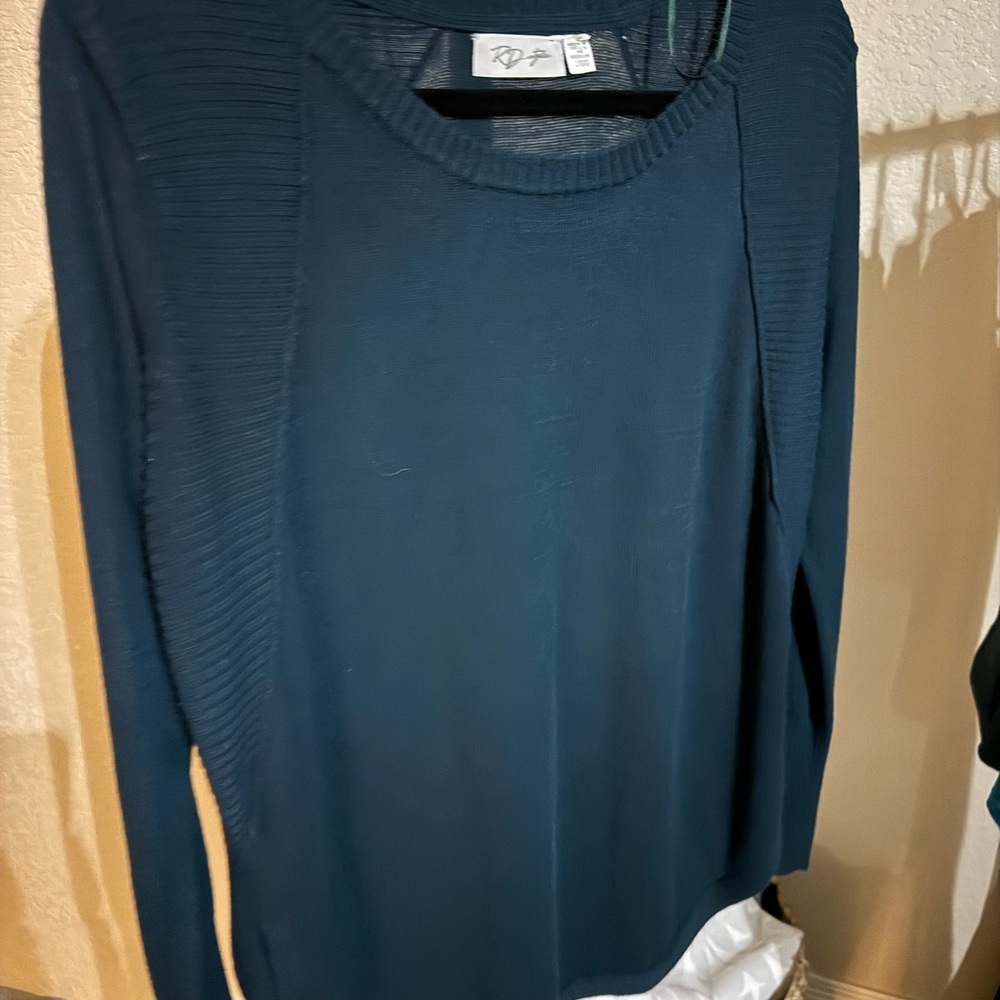 RD Style Chic Teal Knit Top